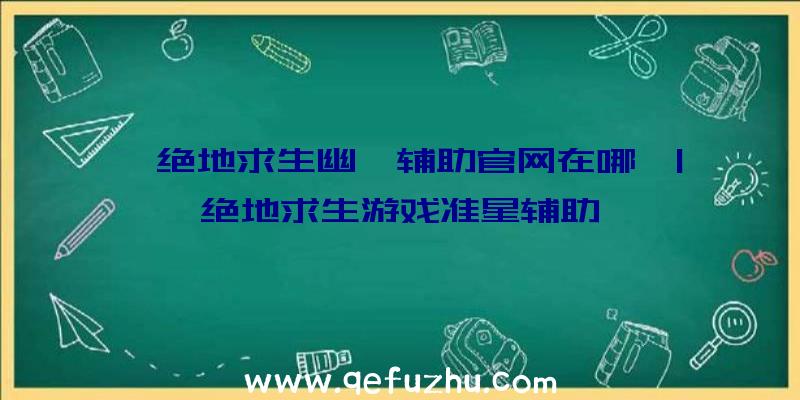 「绝地求生幽冥辅助官网在哪」|绝地求生游戏准星辅助